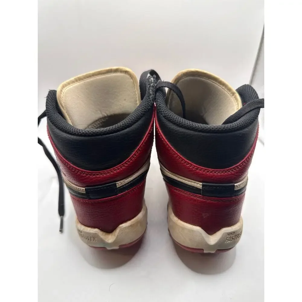 Nike Air Jordan 1 Mid TD Football Baseball Cleat Chicago Red Black 6Y FJ6803-106